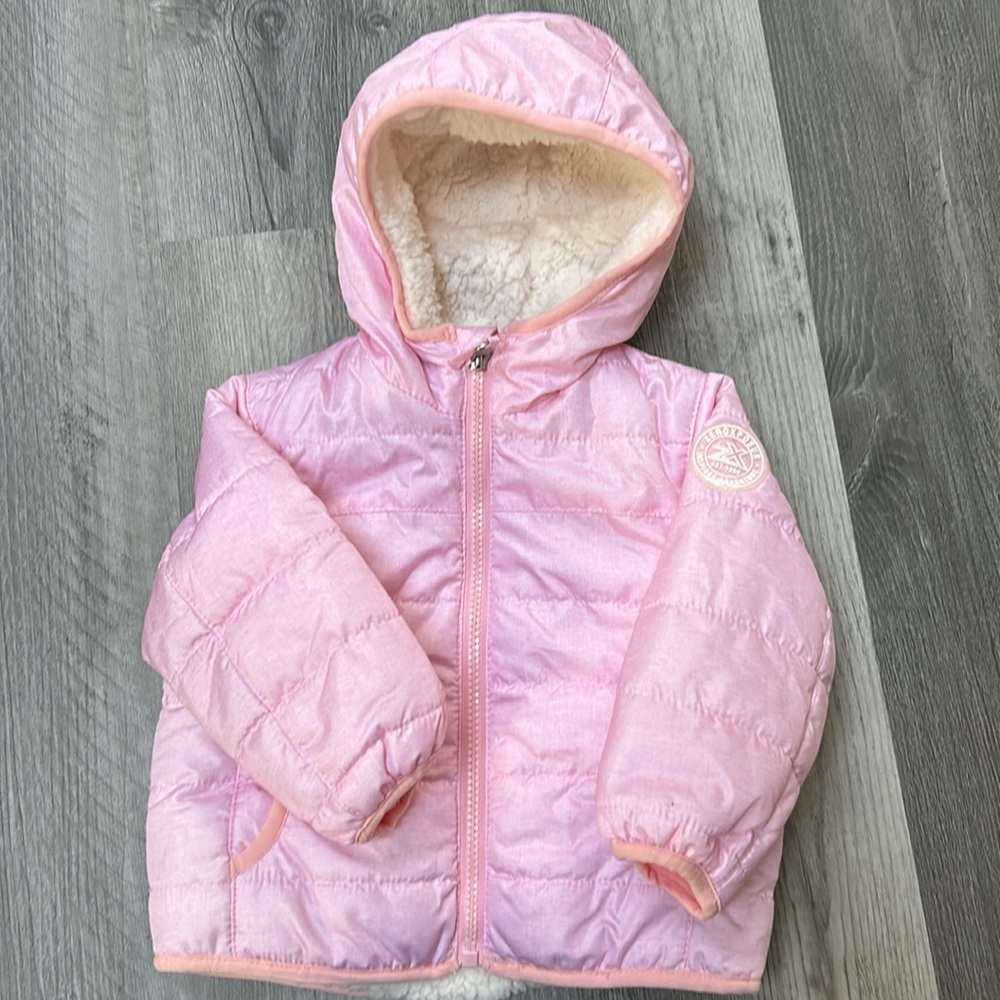 Pink Winter Jacket Baby Girl Infant 12 mos